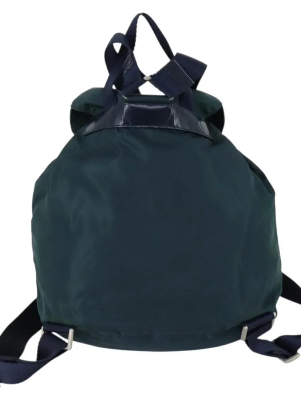 PRADA Backpack Nylon Green Silver Auth 157004